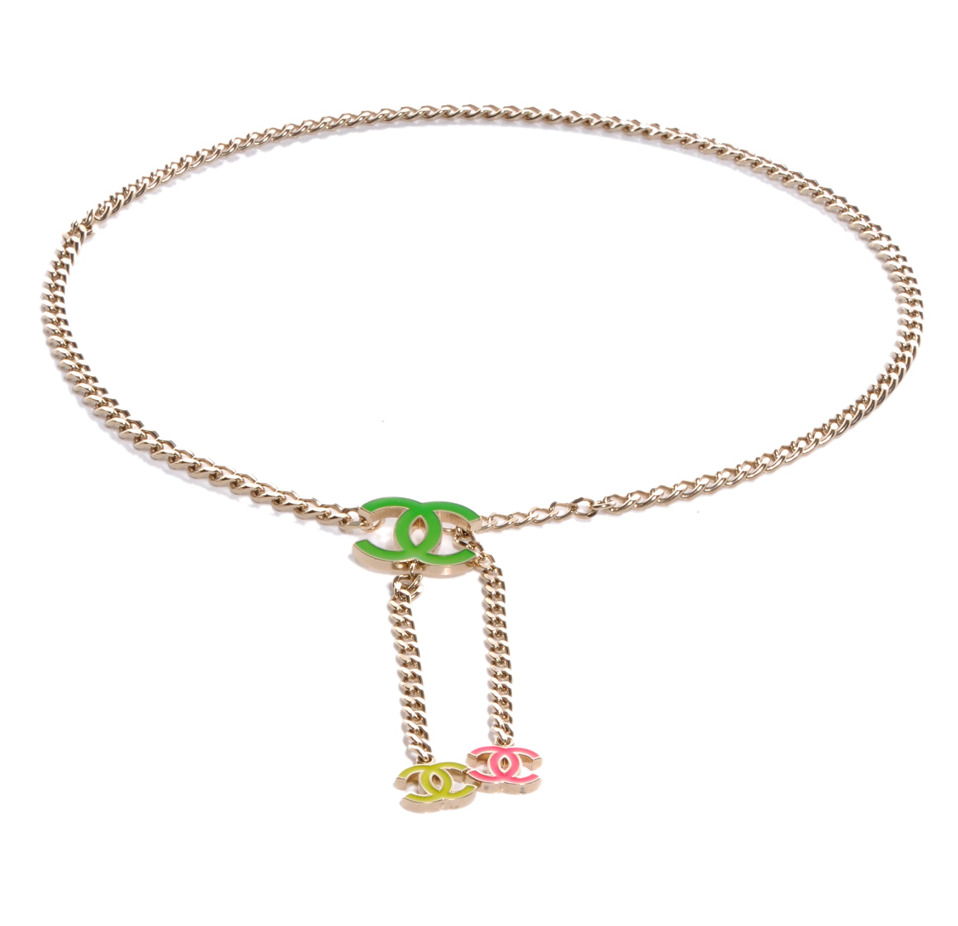 Chanel Enamel CC Chain Logo Belt Gold 1 of 6