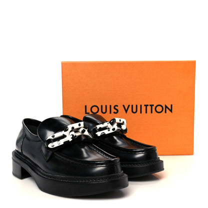 Louis Vuitton x Yayoi Kusama Academy Leather Loafers 38 Black 10 of 10