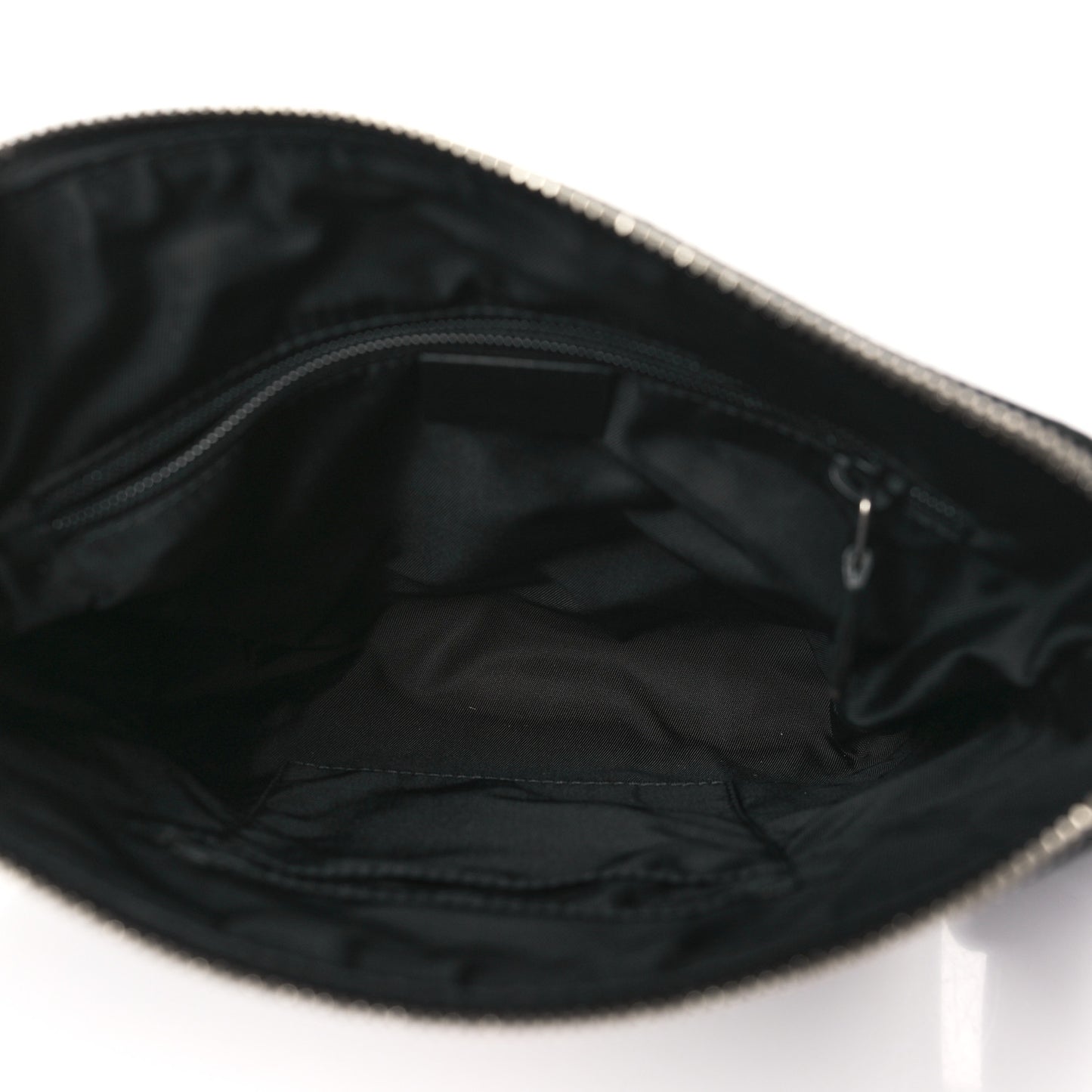 Techno Canvas Selleria Calfskin Web Small Flat Messenger Bag Black