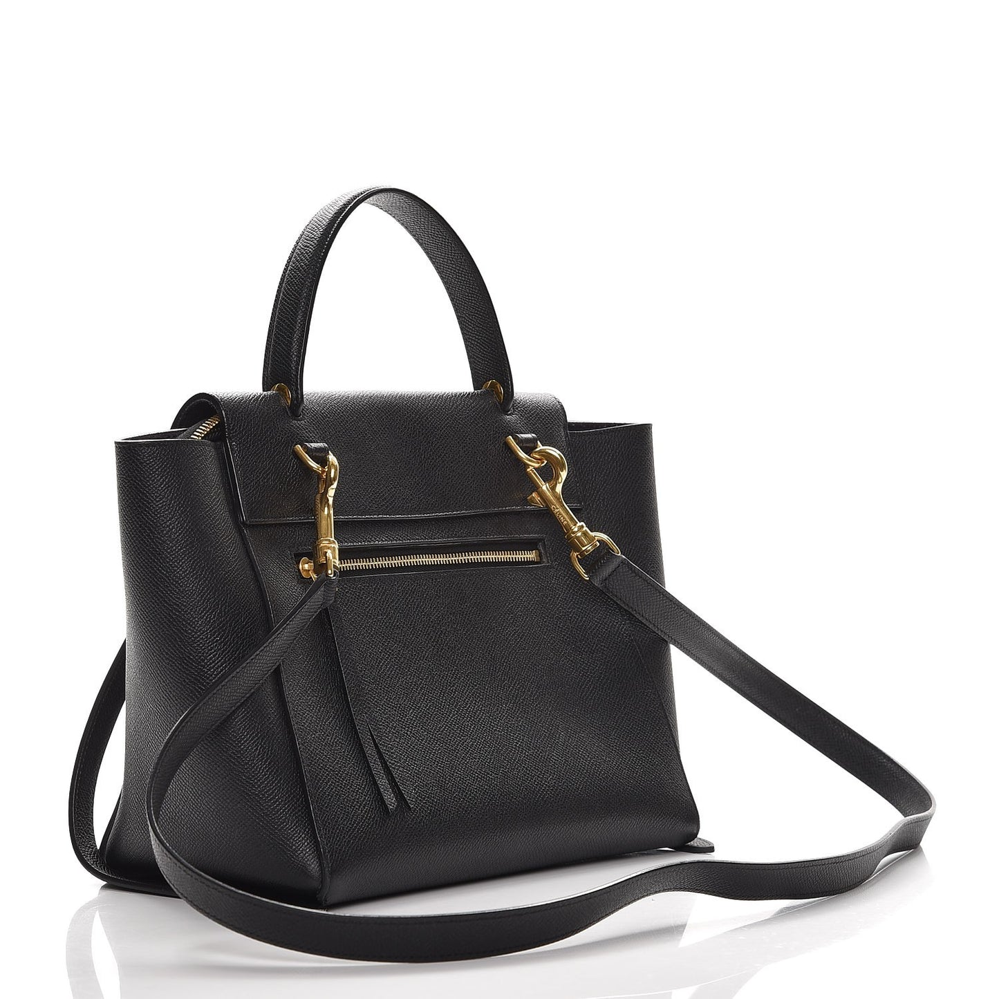 Grained Calfskin Micro Belt Bag Black