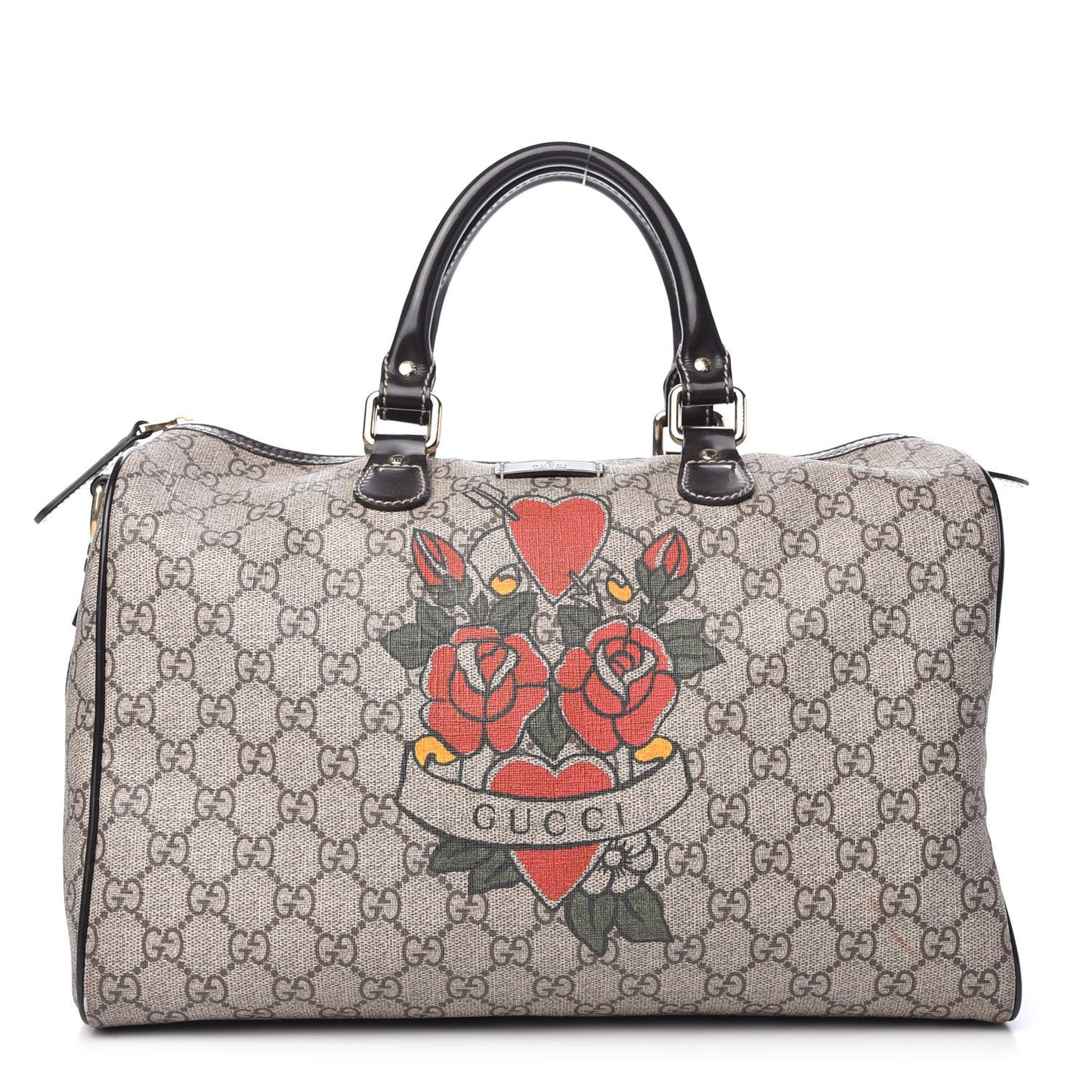 GG Plus Monogram Medium Tattoo Heart Joy Boston Brown