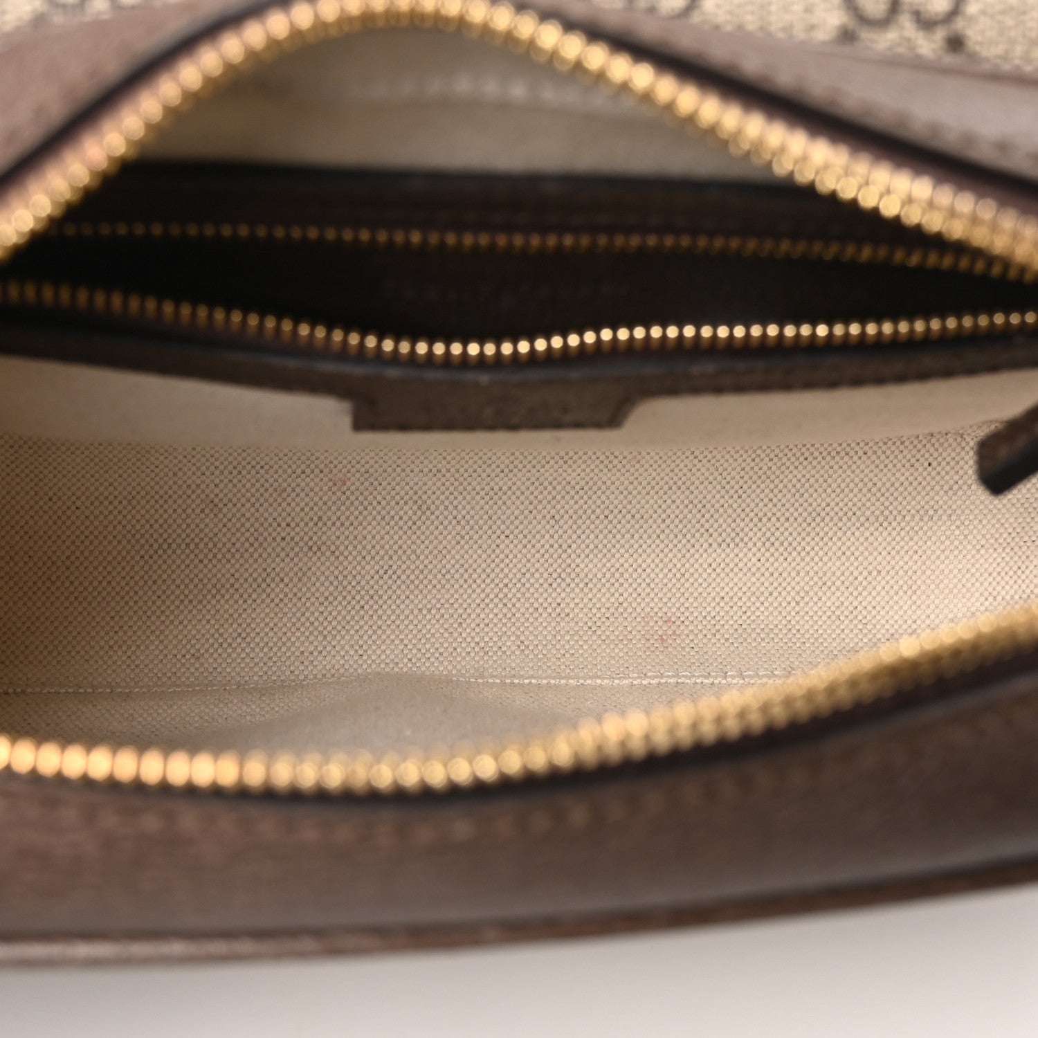 Gucci GG Supreme Monogram Textured Dollar Calfskin Web Studded Mini Ophidia Flap Shoulder Bag Beige Ebony New Acero 5 of 10