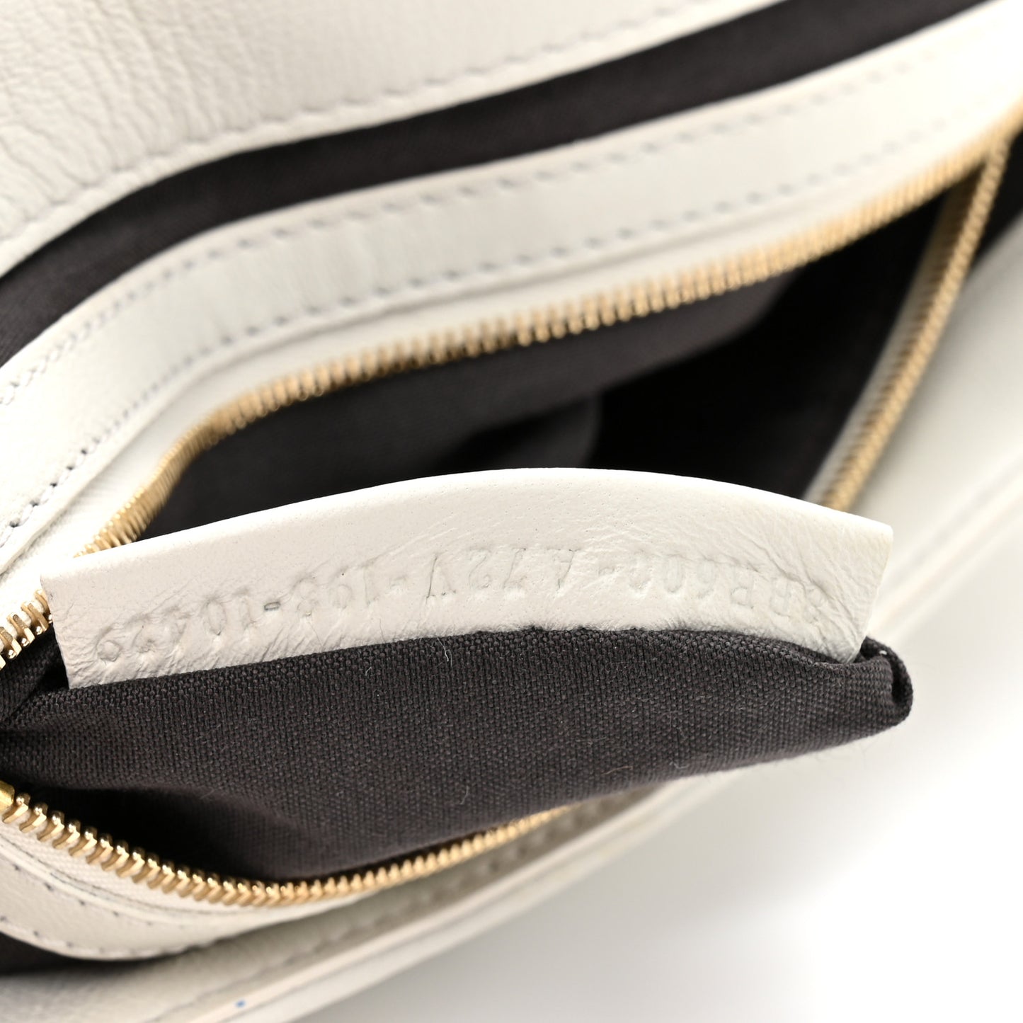 Nappa FF 1974 Embossed Baguette White