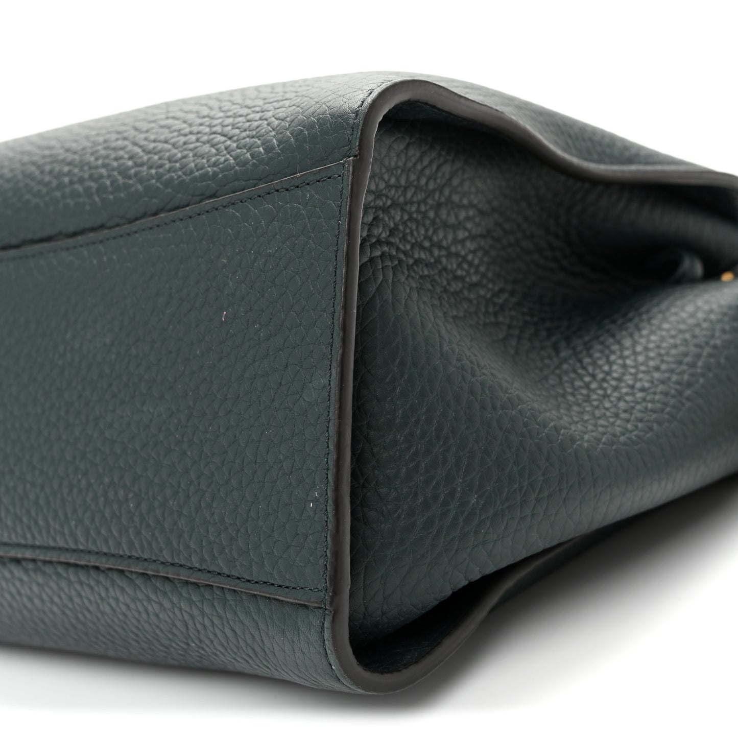 Heavy Grain Small Iris Tote Green Chalk