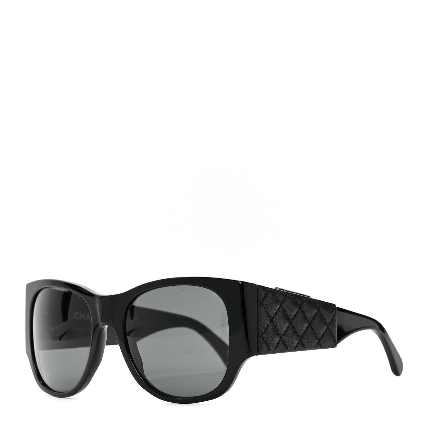 Lambskin Quilted CC Mirror Sunglasses 5202-Q Black
