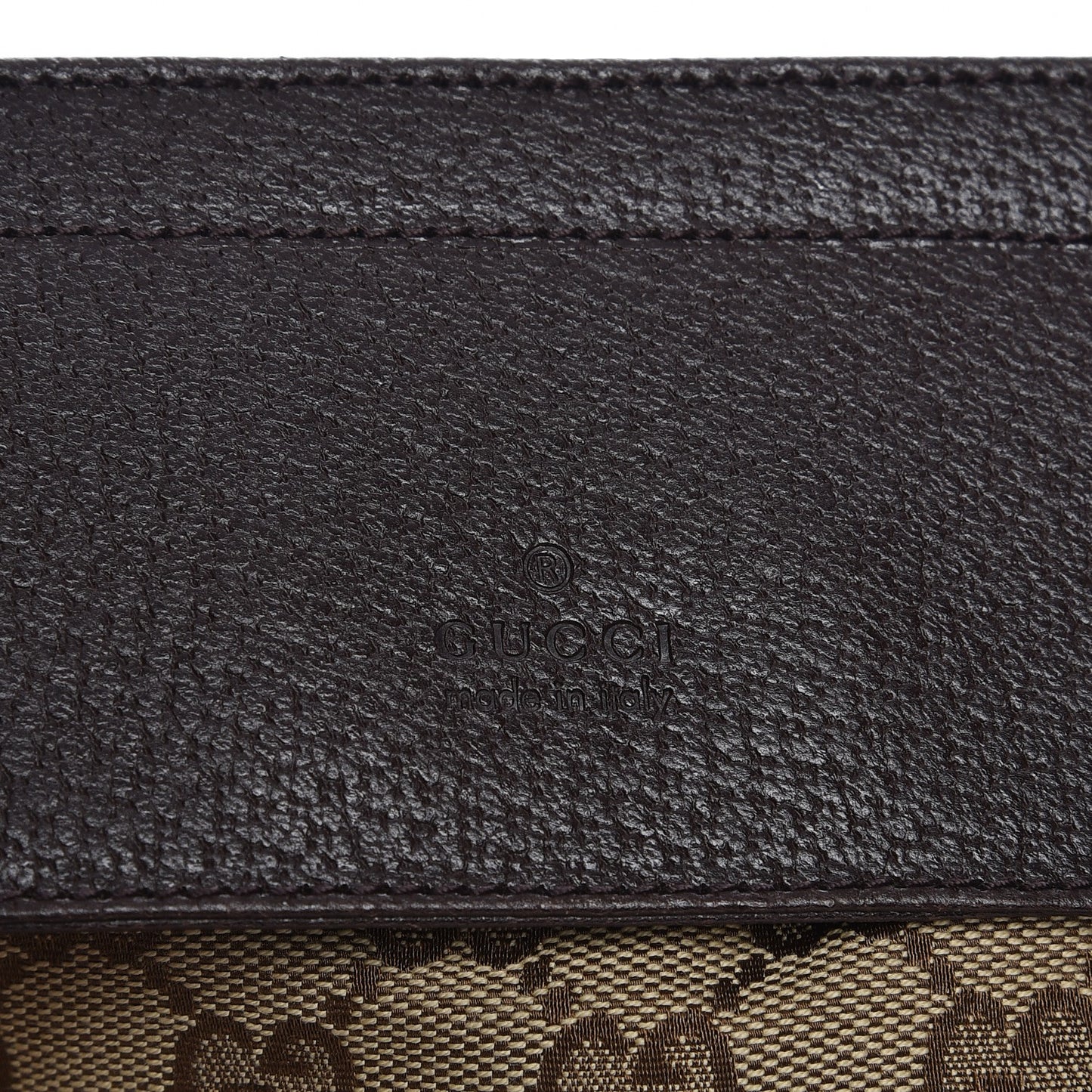 GG Monogram Double Pocket Belt Bag Dark Brown