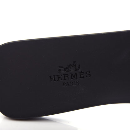 Hermes Rubber Aloha Sandals 37 Black 8 of 11