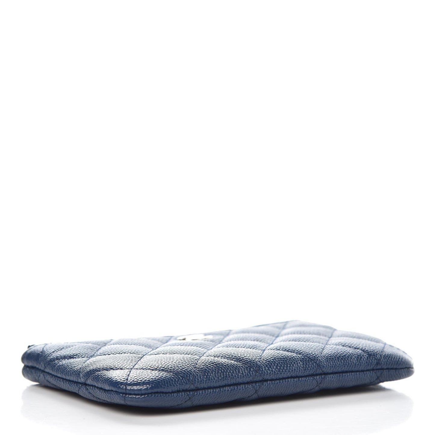 Caviar Quilted Small Cosmetic Case Navy