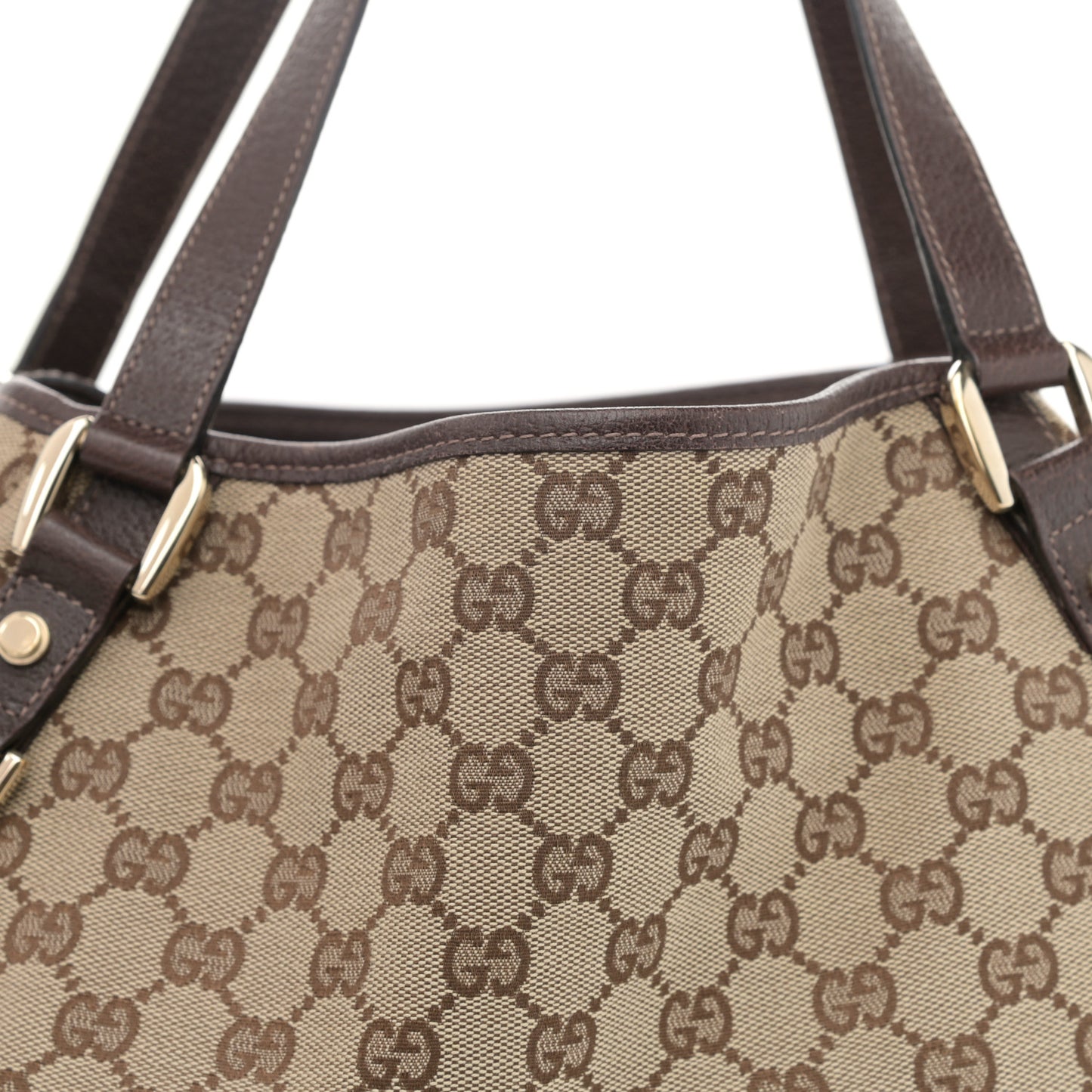 Monogram Medium Abbey Shoulder Bag Dark Brown