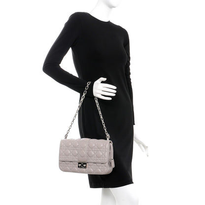Christian Dior Lambskin Cannage Medium Miss Dior Flap Grey 2 of 9