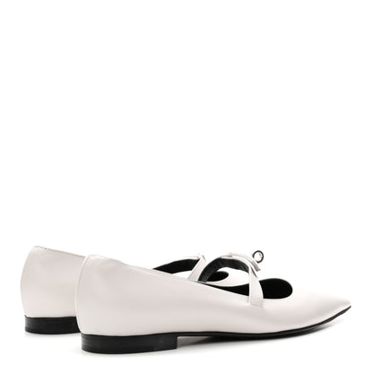 Hermes Calfskin Kelly Ballet Flat 38 Gris Clair 5 of 9