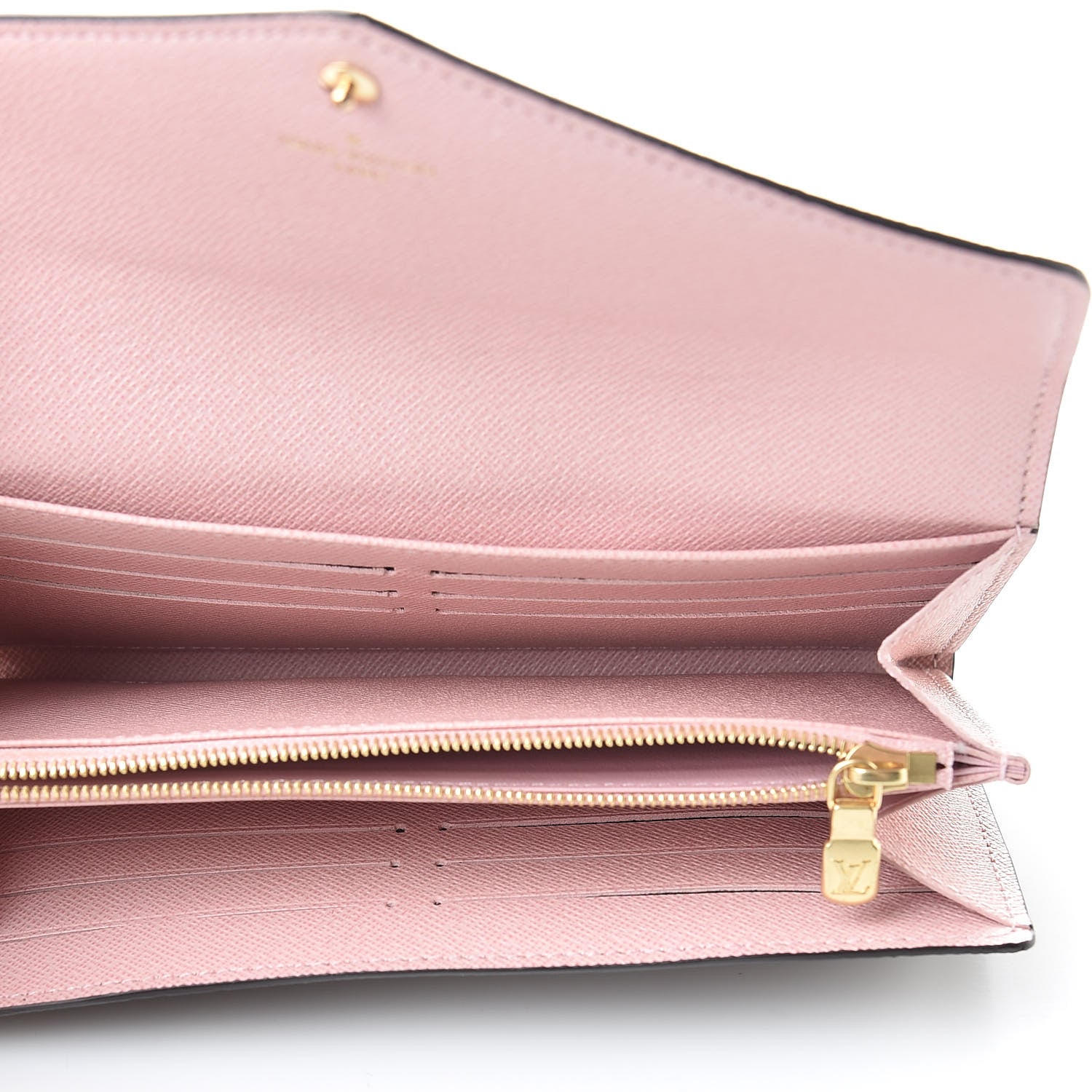 Louis Vuitton Damier Ebene Sarah Wallet NM Rose Ballerine 5 of 7