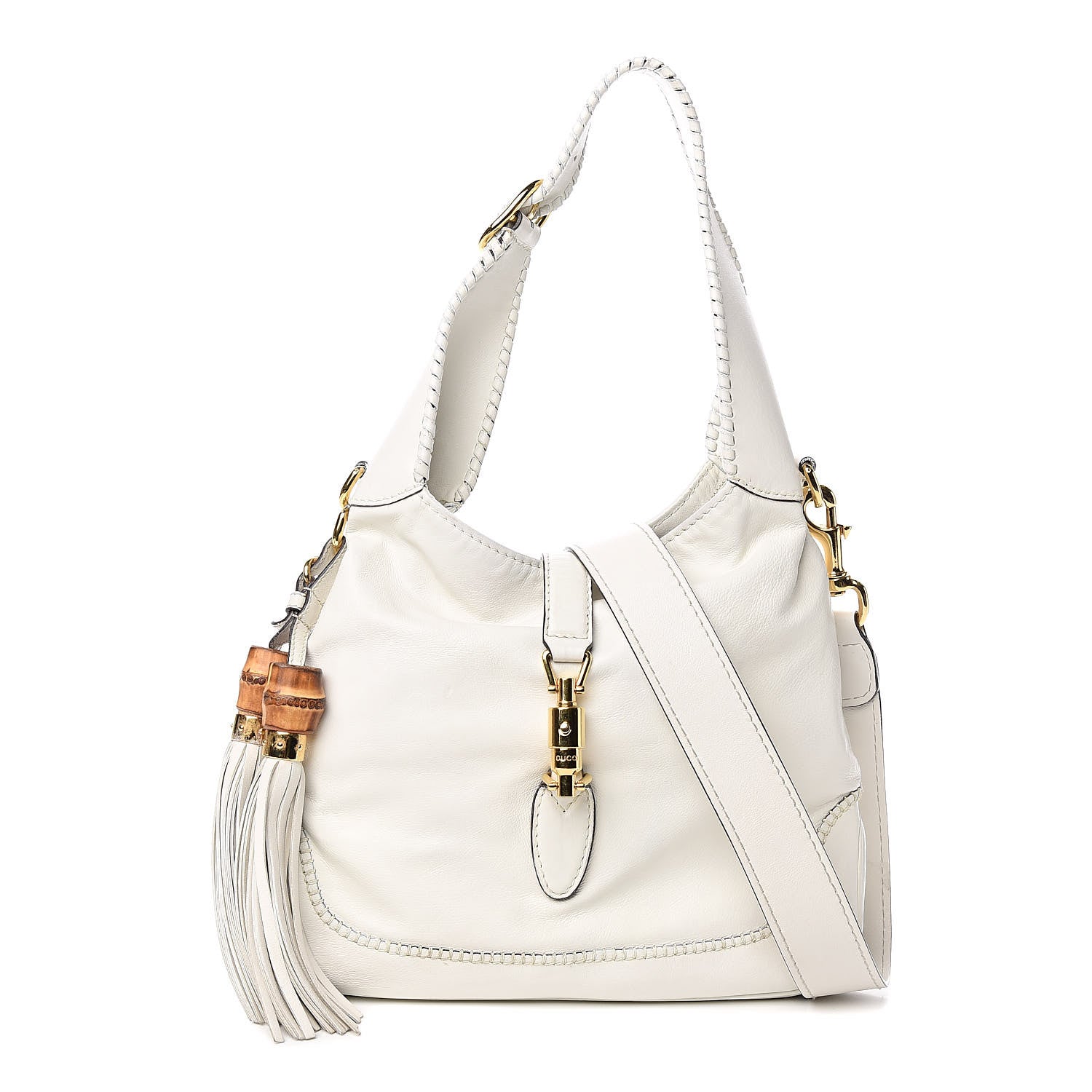 Gucci Calfskin Large New Jackie Hobo White 1 of 13