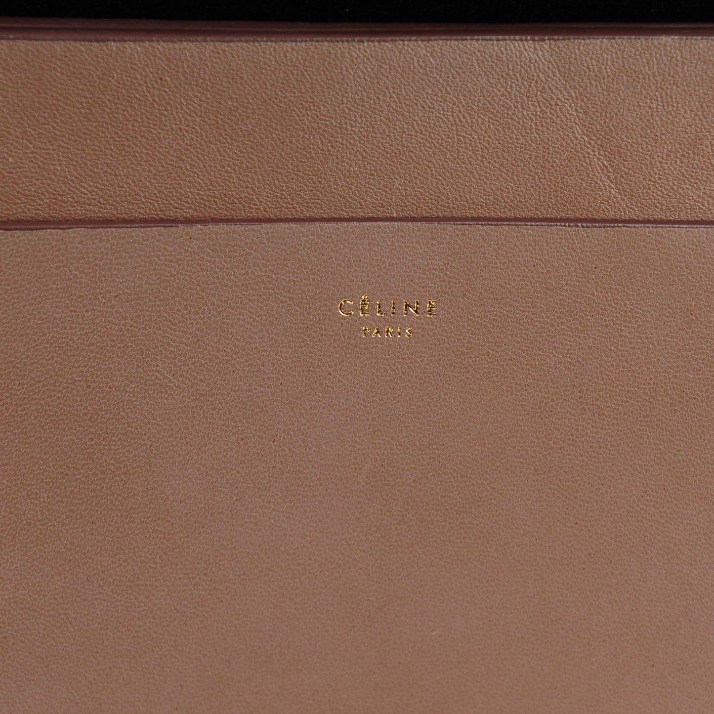 Smooth Lambskin iPad Folio Clutch Taupe