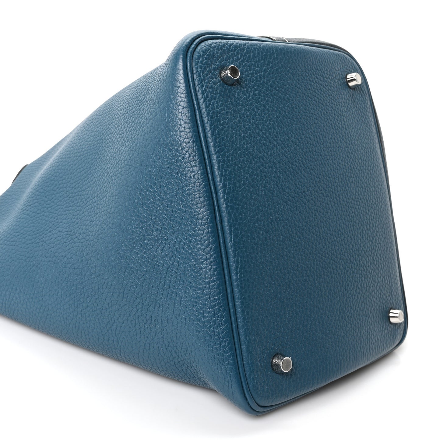 Taurillon Clemence Casaque Picotin Lock 22 MM Vert Bosphore Deep Bleu