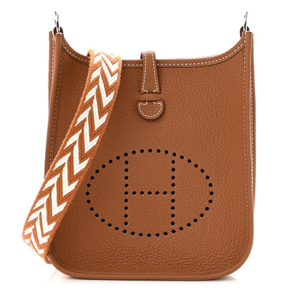 Hermes Taurillon Maurice Amazone Evelyne TPM Gold White 1 of 10