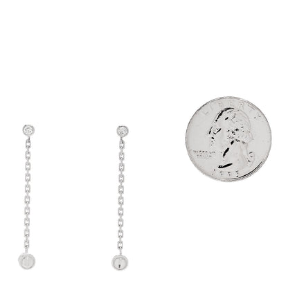 Cartier 18K White Gold Diamond LOVE Drop Earrings 2 of 5