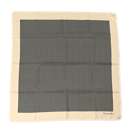 Christian Dior Silk Montaigne 90 Scarf Beige Black 1 of 4