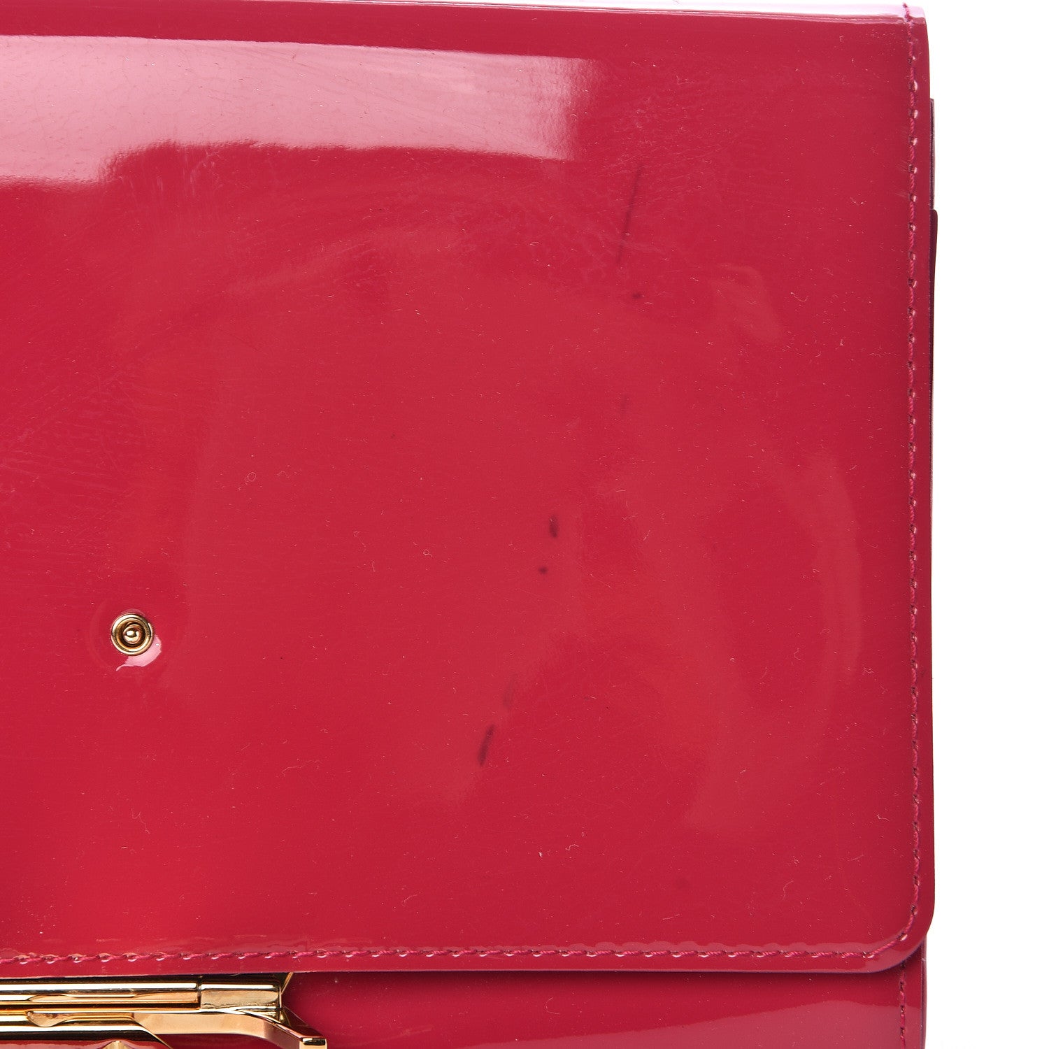 Louis Vuitton Patent Louise Clutch Rose Indien 7 of 9