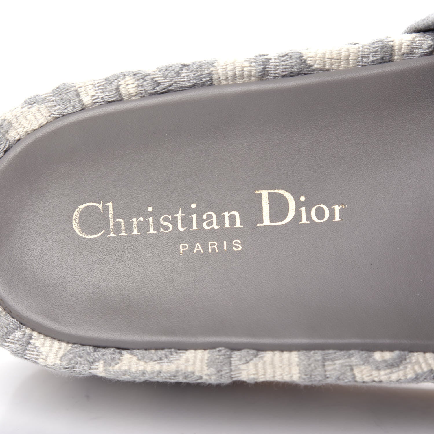 Christian Dior Oblique D-Way Platform Sandal 37 Grey Stone 8 of 11
