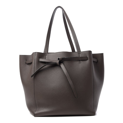 Celine Soft Grained Calfskin Small Belt Cabas Phantom Brown 1 of 10