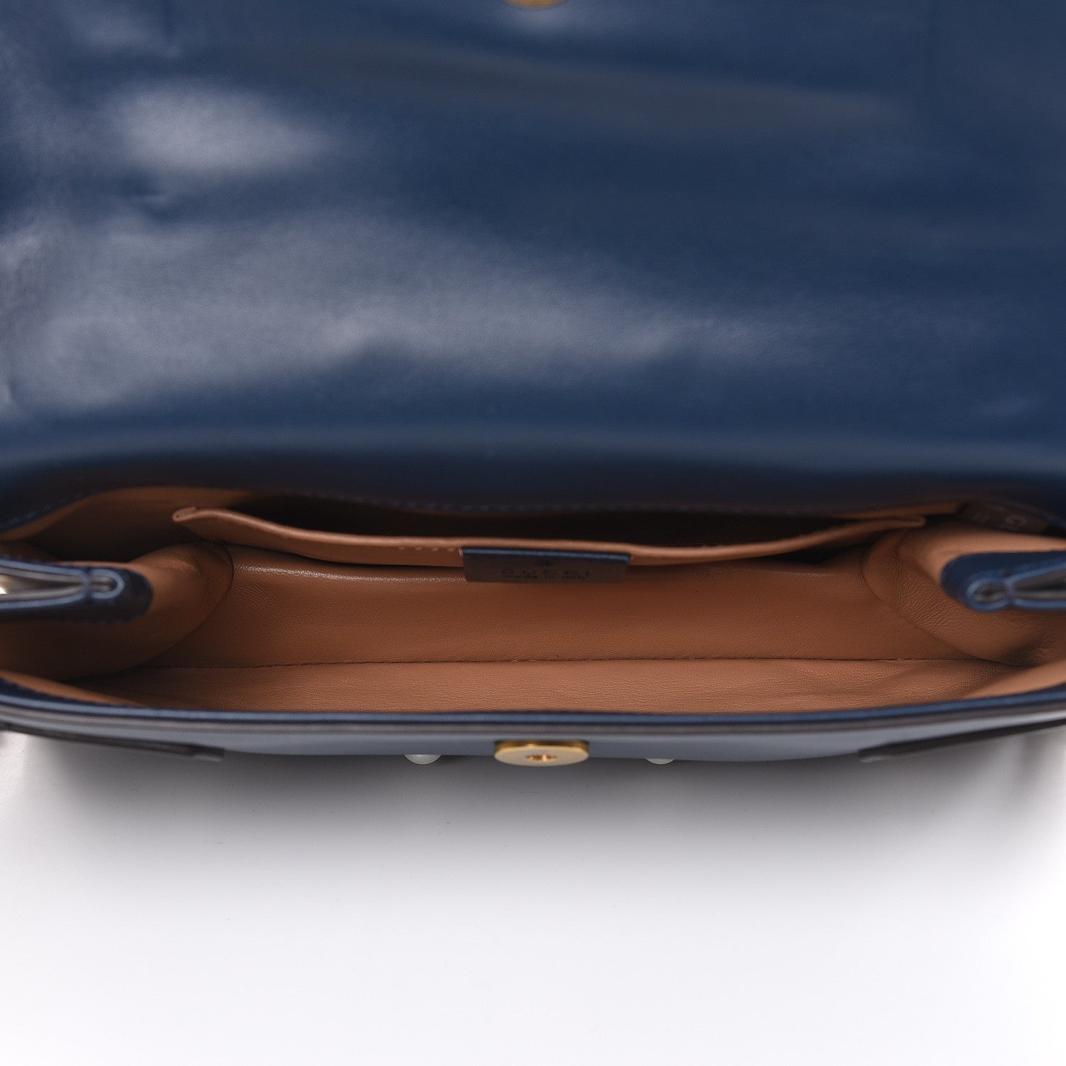 Gucci Nappa Pearl Studded Mini Queen Margaret Broadway Shoulder Bag Blue Agata 5 of 12