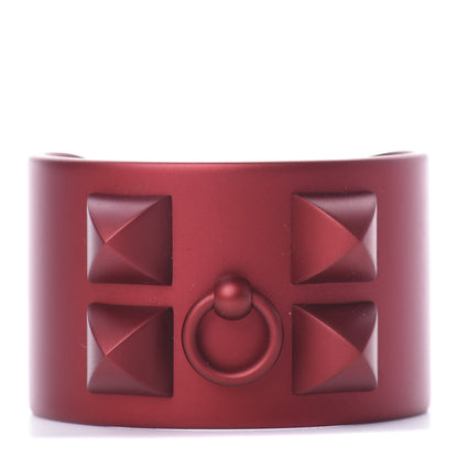 Hermes Aluminium Sunset Collier De Chien CDC Bracelet T2 Rouge H 1 of 3