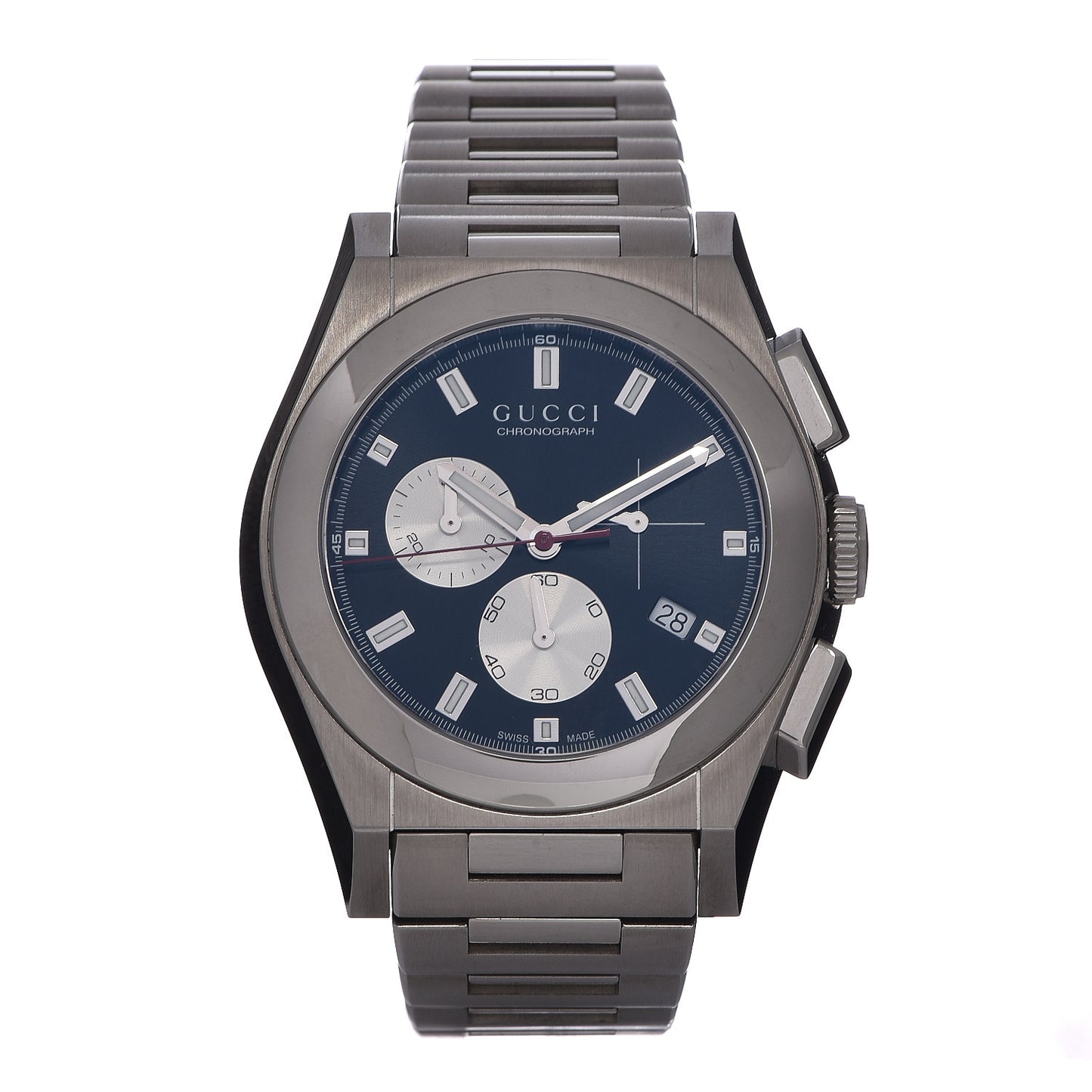 Stainless Steel 40mm Pantheon Chronograph Quartz Watch Black