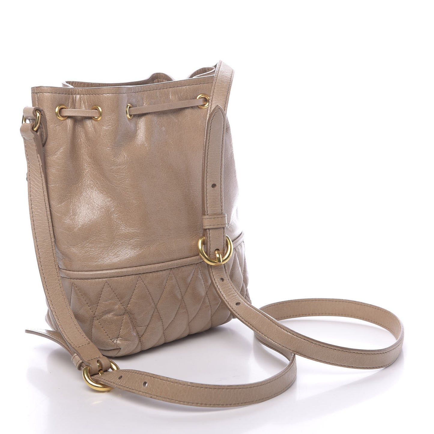 Vitello Shine Bucket Bag Cipria