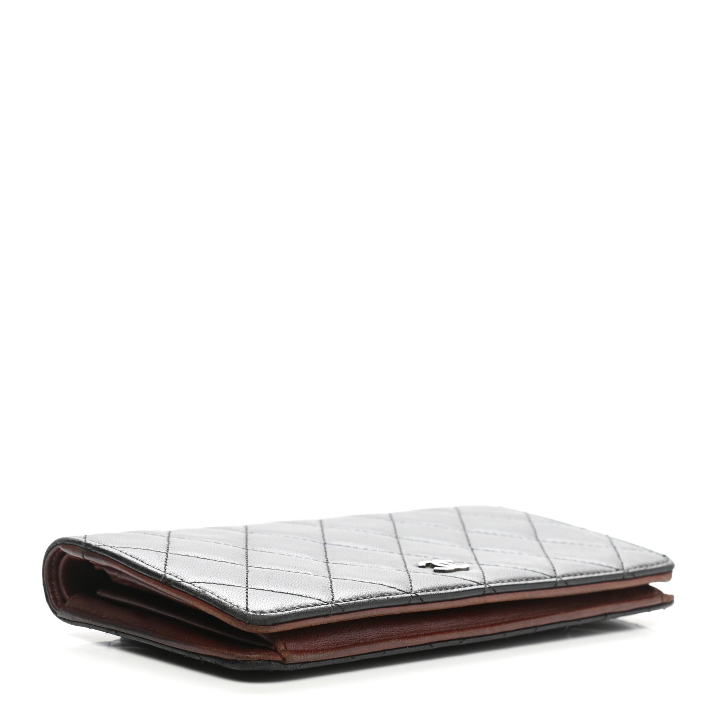 Lambskin Quilted Yen Wallet Black