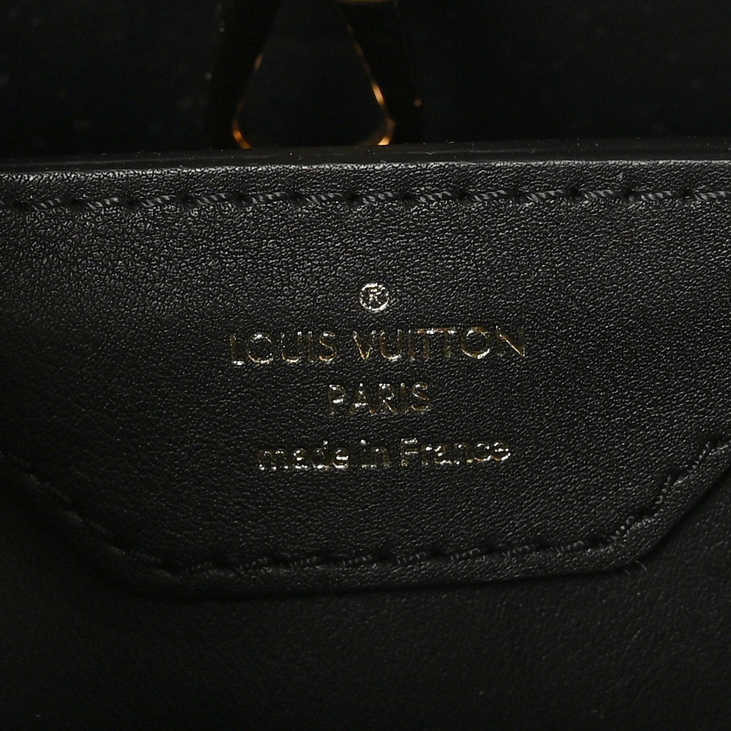 Raffia Calfskin Capucines MM Black Ecru