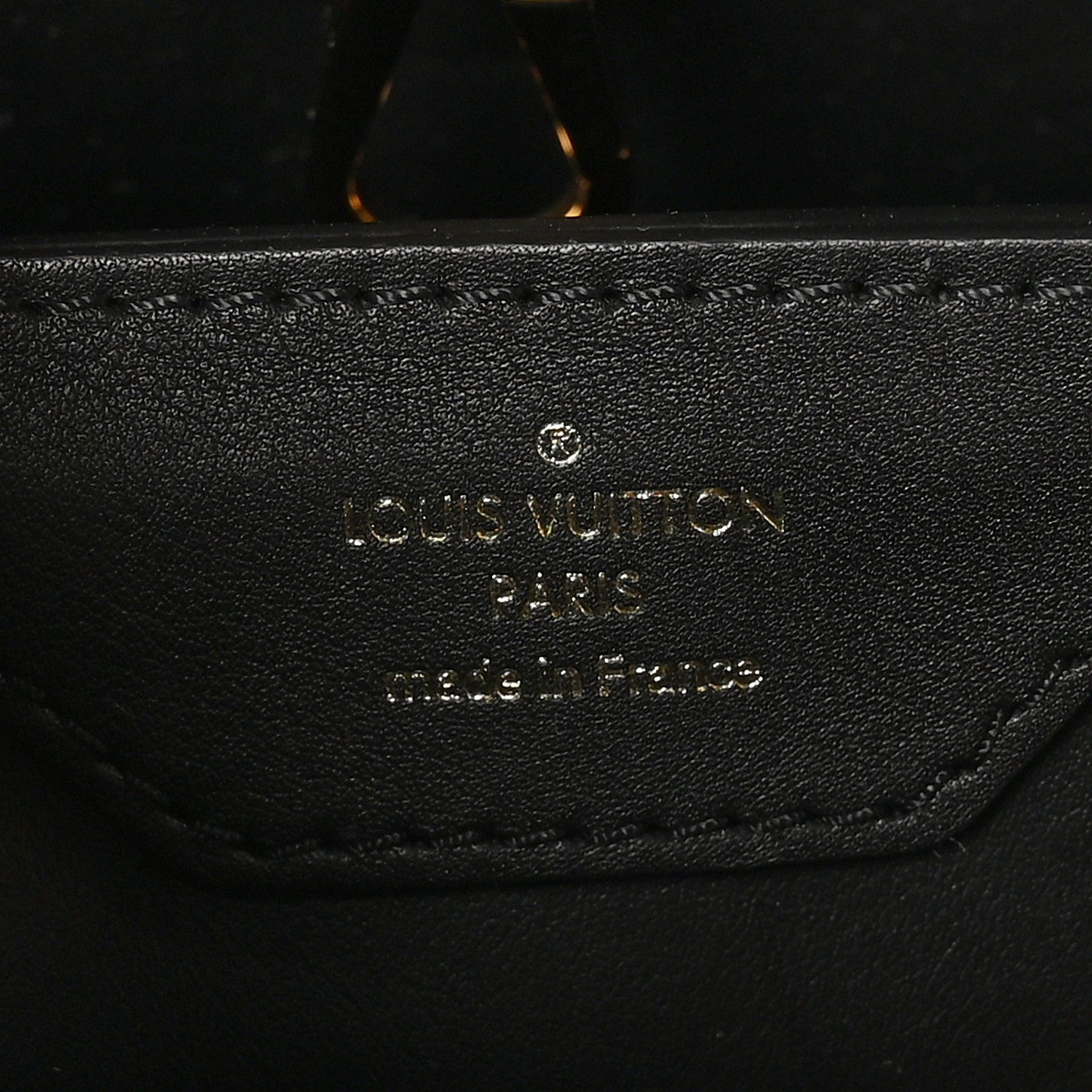 Louis Vuitton Raffia Calfskin Capucines MM Black Ecru 7 of 10
