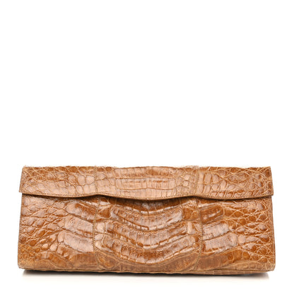 Nancy Gonzalez Crocodile Clutch Light Brown 1 of 7