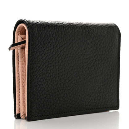 Gucci Calfskin GG Marmont Bow Card Case Black 3 of 7