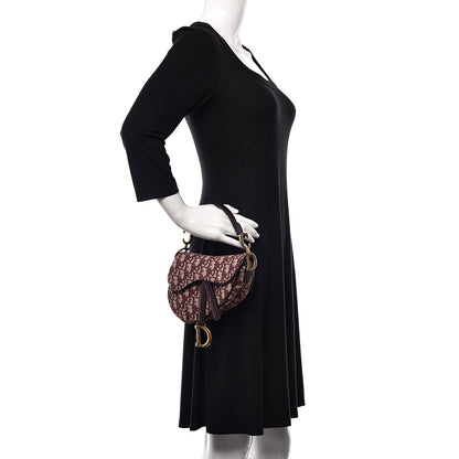 Christian Dior Oblique Mini Saddle Bag Bordeaux 2 of 10