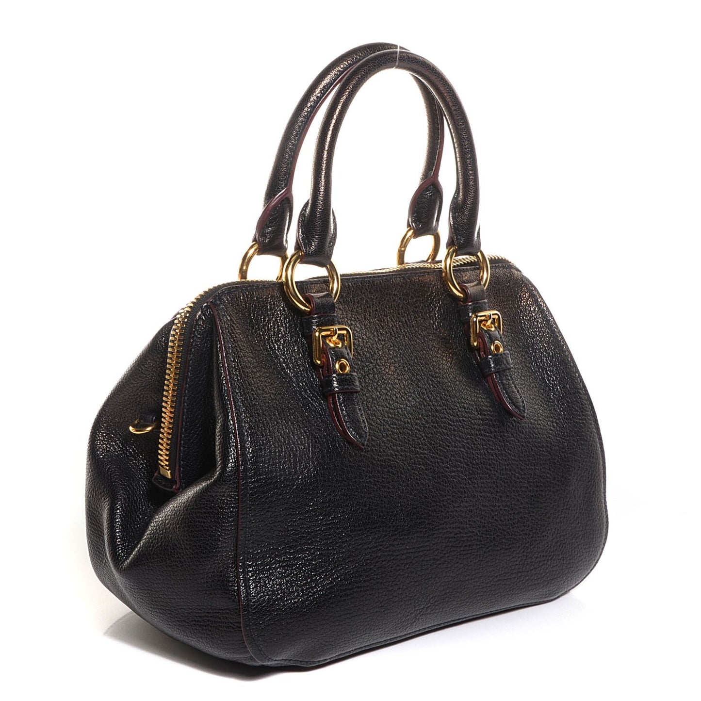 Goatskin Madras Bauletto Nero Black