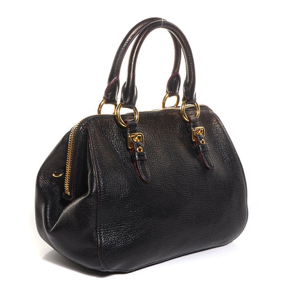 Miu Miu Goatskin Madras Bauletto Nero Black 3 of 10