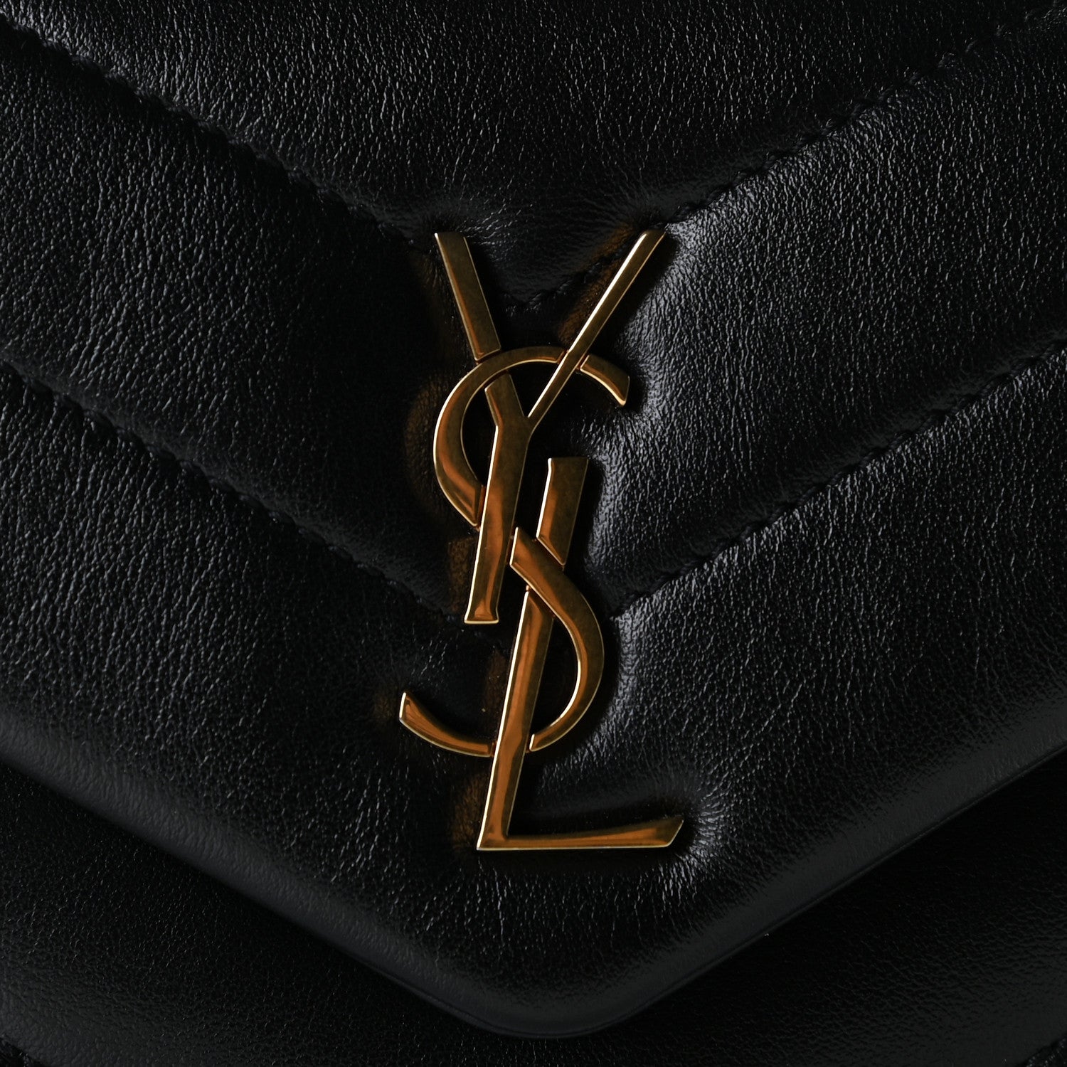 Saint Laurent Calfskin Y Quilted Monogram Toy Loulou Crossbody Bag Black 8 of 9