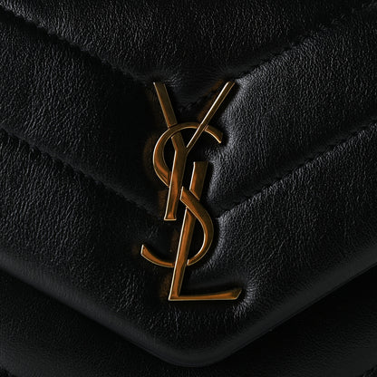 Saint Laurent Calfskin Y Quilted Monogram Toy Loulou Crossbody Bag Black 8 of 9