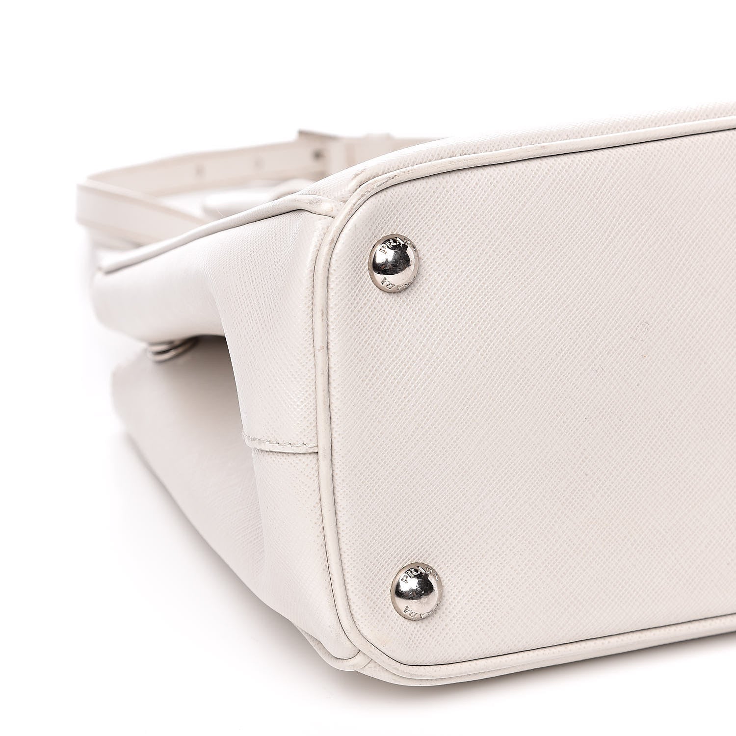 Prada Saffiano Small Galleria Double Zip Tote Talco 8 of 15