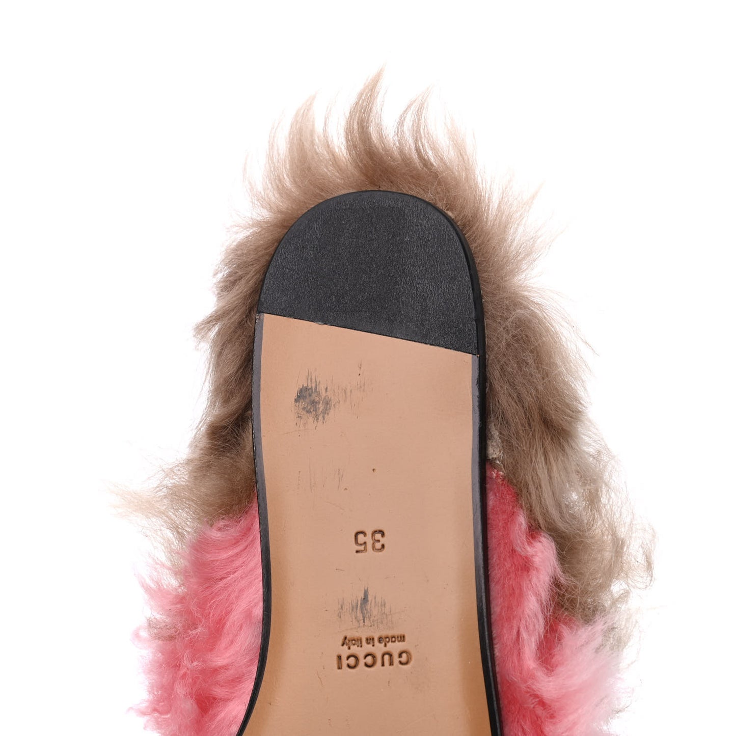 Merino Wool Womens Princetown Slippers 35 Pink