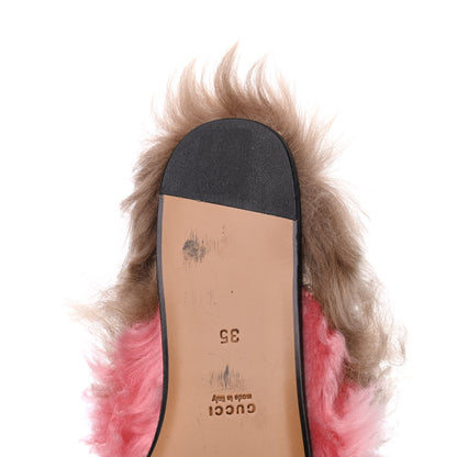 Gucci Merino Wool Womens Princetown Slippers 35 Pink 9 of 9