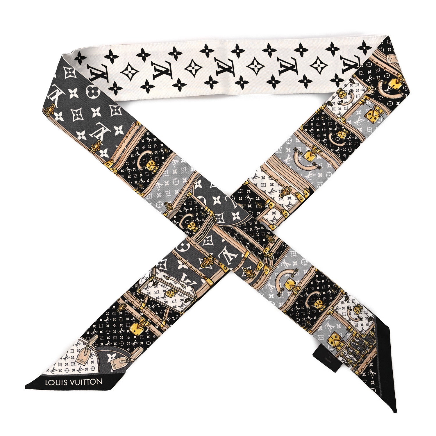 Louis Vuitton Silk Monogram Let's Go BB Bandeau Black 1 of 3