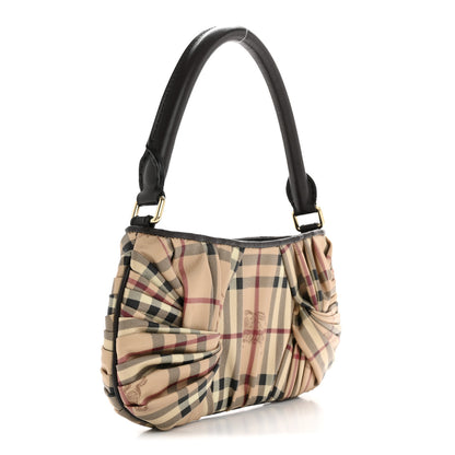 Burberry Haymarket Check Knot Shoulder Bag Chocolate 3 of 16