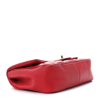 Chanel Lambskin Quilted Small Easy Carry Flap Red 4 of 14