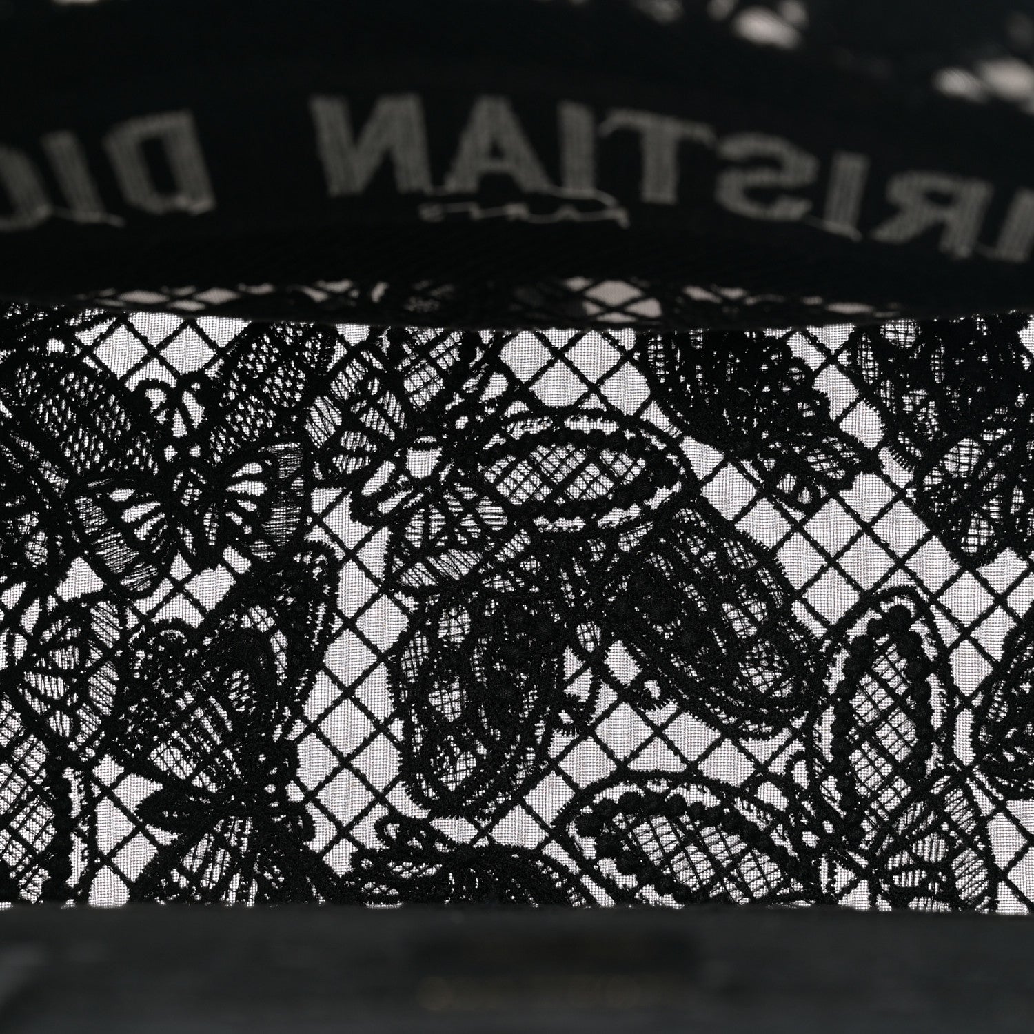 Christian Dior Embroidered 3D Macrame D-Lace Butterfly Medium Book Tote Black Multicolor 5 of 11