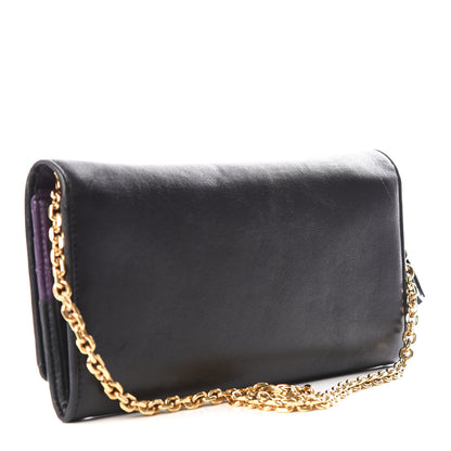 Loewe Nappa Bow Chain Wallet Black 2 of 9