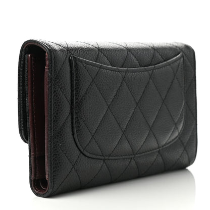 Chanel Caviar Quilted Large Flap Wallet Black 3 of 10