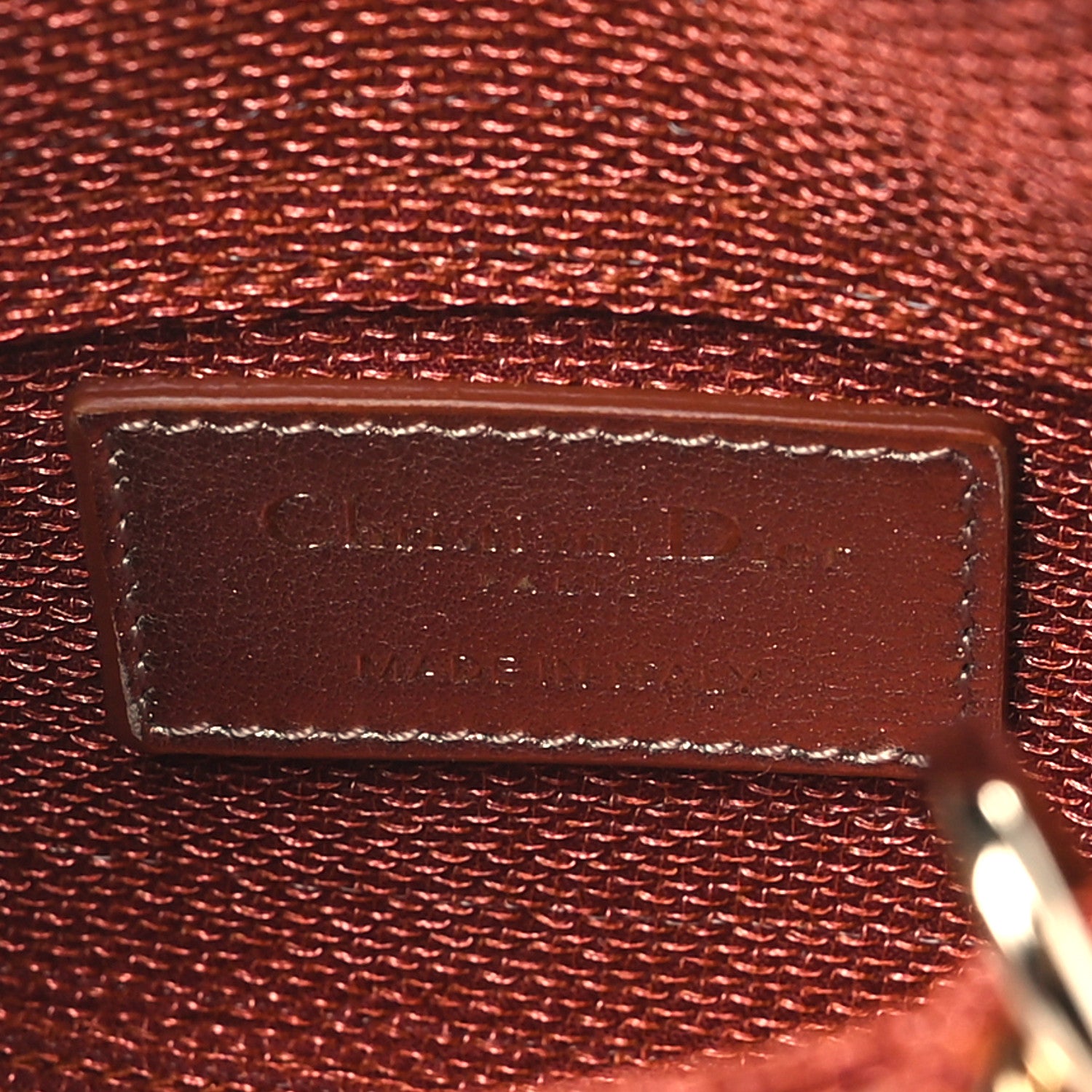 Christian Dior Canvas Cannage Crystal Beaded Embroidery Micro Lady Dior Orange 6 of 9