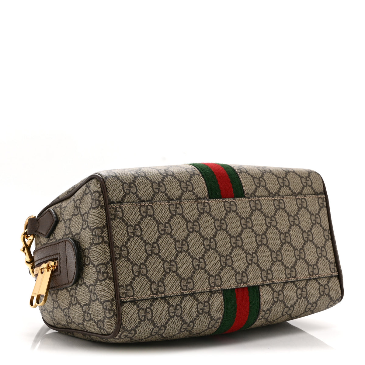GG Supreme Monogram Web Small Ophidia Top Handle Bag Beige Ebony